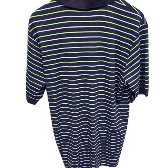Land's End Men's Casual Stripped Polo Shirt Size M - Picture 3 of 5